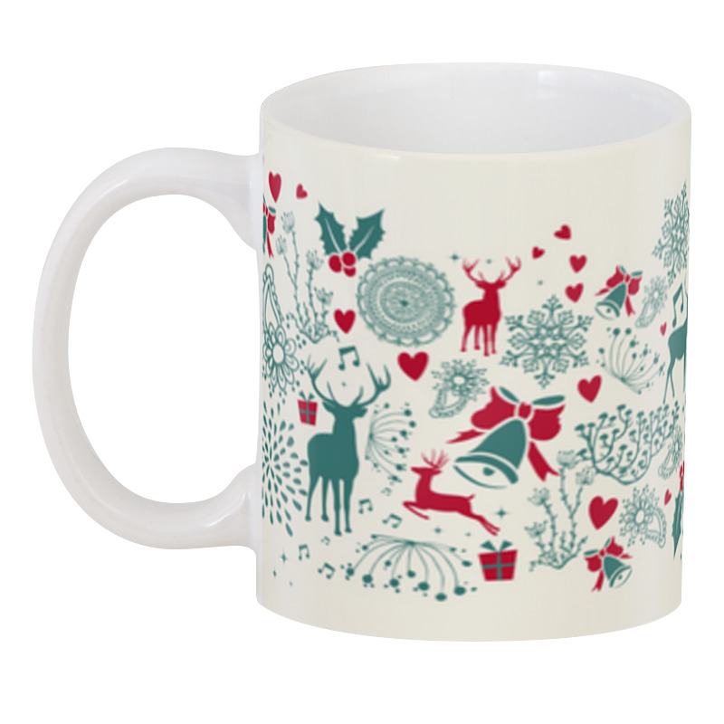 

3D кружка Printio Новогодние узоры 330 мл, Новогодние узоры