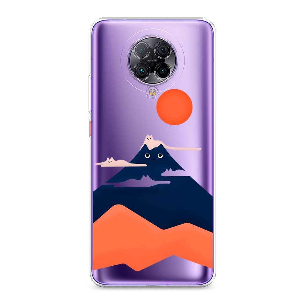 

Чехол на Xiaomi Poco F2 Pro/Redmi K30 Pro "Кот-гора", Черный;оранжевый, 37050-4