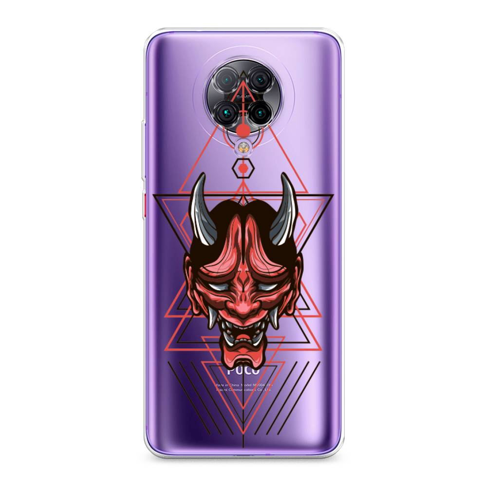 

Чехол на Xiaomi Poco F2 Pro/Redmi K30 Pro "Hanya Oni mask", Серый;красный;черный, 37050-4