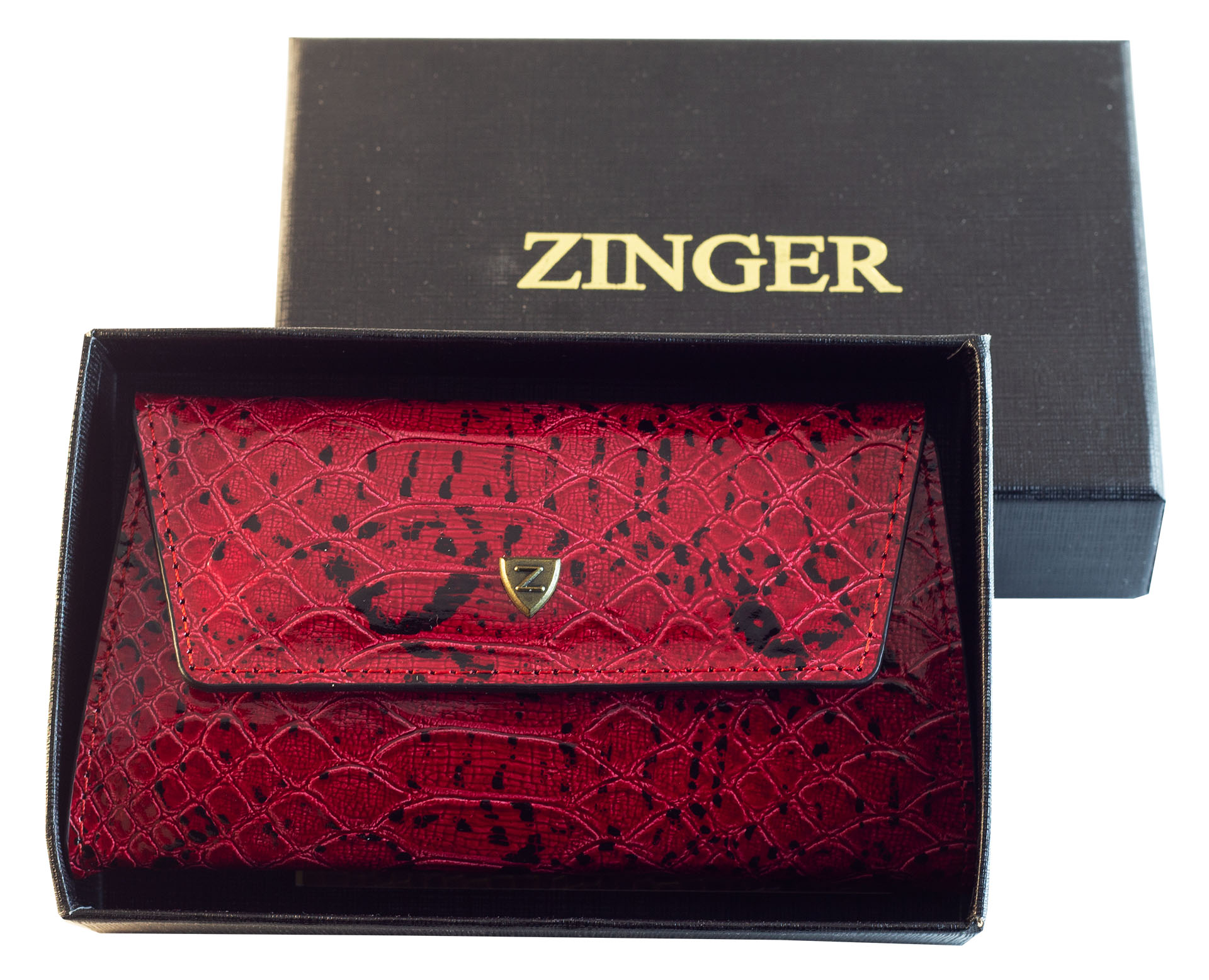 фото Маникюрный набор zinger ms-1403-2 sm, тёмно-красный, 8 предметов