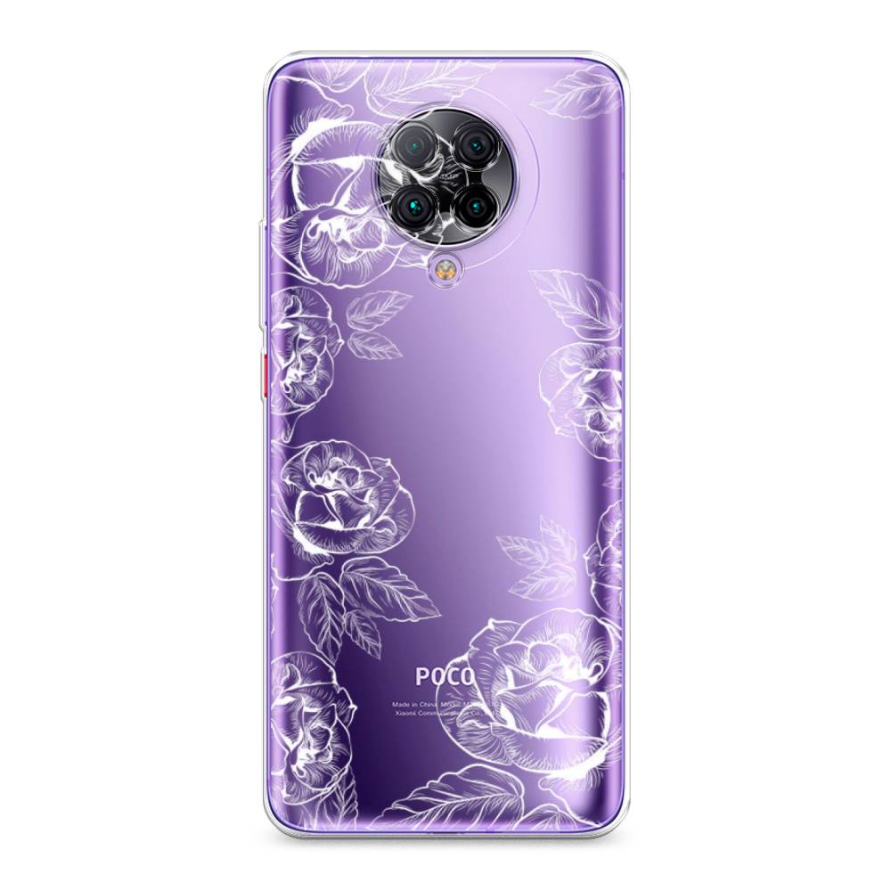 

Чехол на Xiaomi Poco F2 Pro/Redmi K30 Pro "Розы графика", Черный;серый, 37050-2