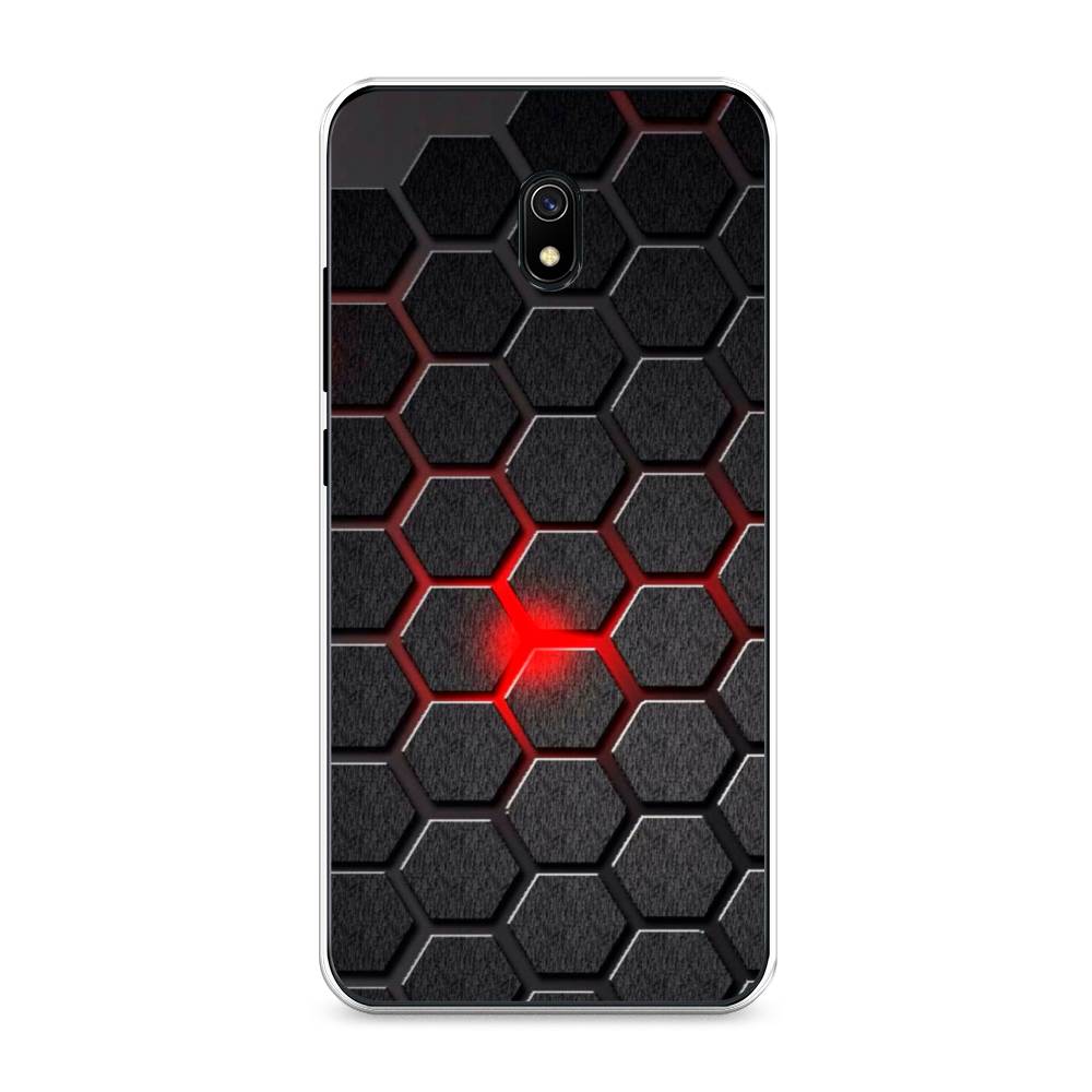 

Чехол на Xiaomi Redmi 8A "Соты красные", Красный;черный;серый, 37250-3