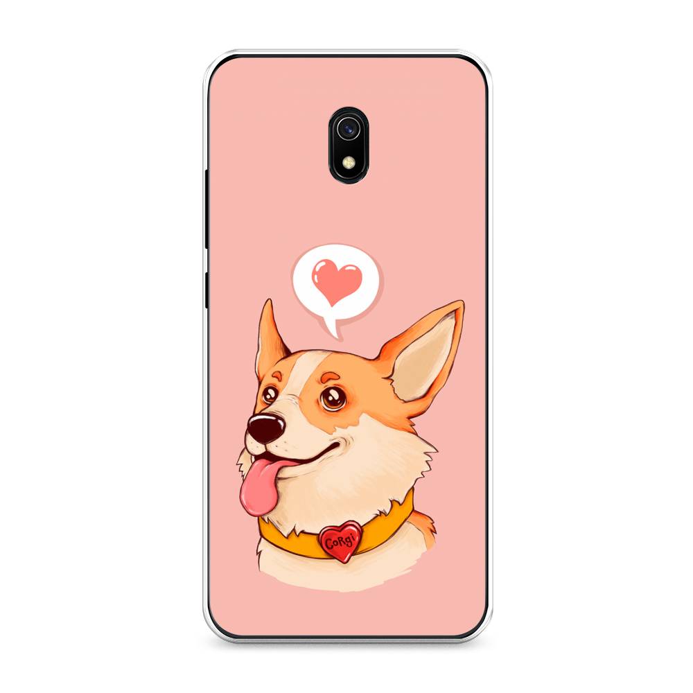 

Чехол на Xiaomi Redmi 8A "Корги язык", Розовый;коричневый, 37250-1