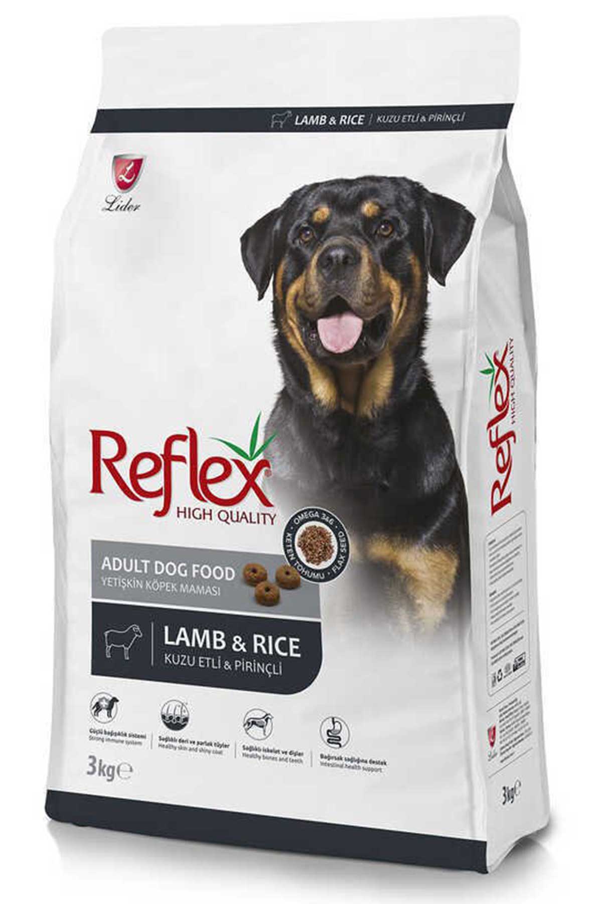 Сухой корм для собак Reflex с ягненком и рисом, 3 кг
