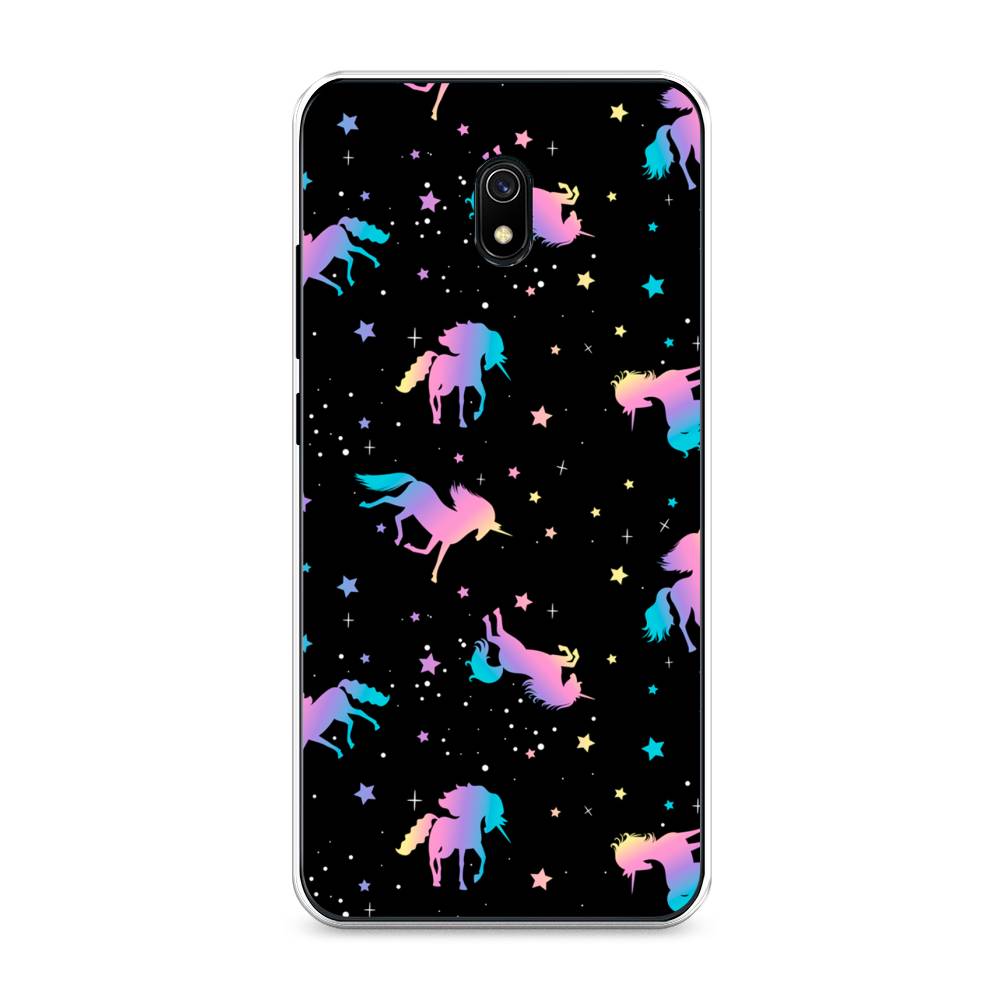 

Чехол на Xiaomi Redmi 8A "Единороги градиент", Черный;розовый;голубой, 37250-1