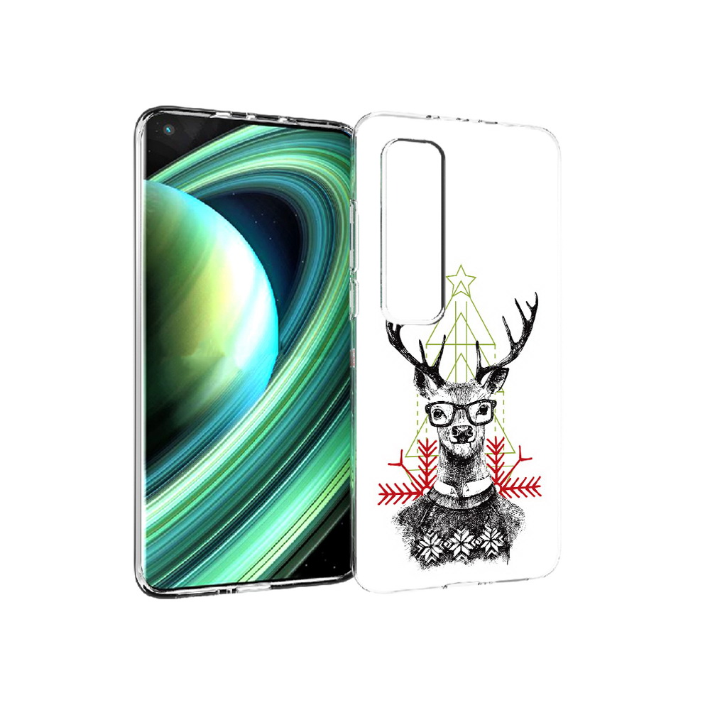 

Чехол MyPads Tocco для Xiaomi Mi 10 Ultra умный олень (PT156404.264.652), Прозрачный, Tocco