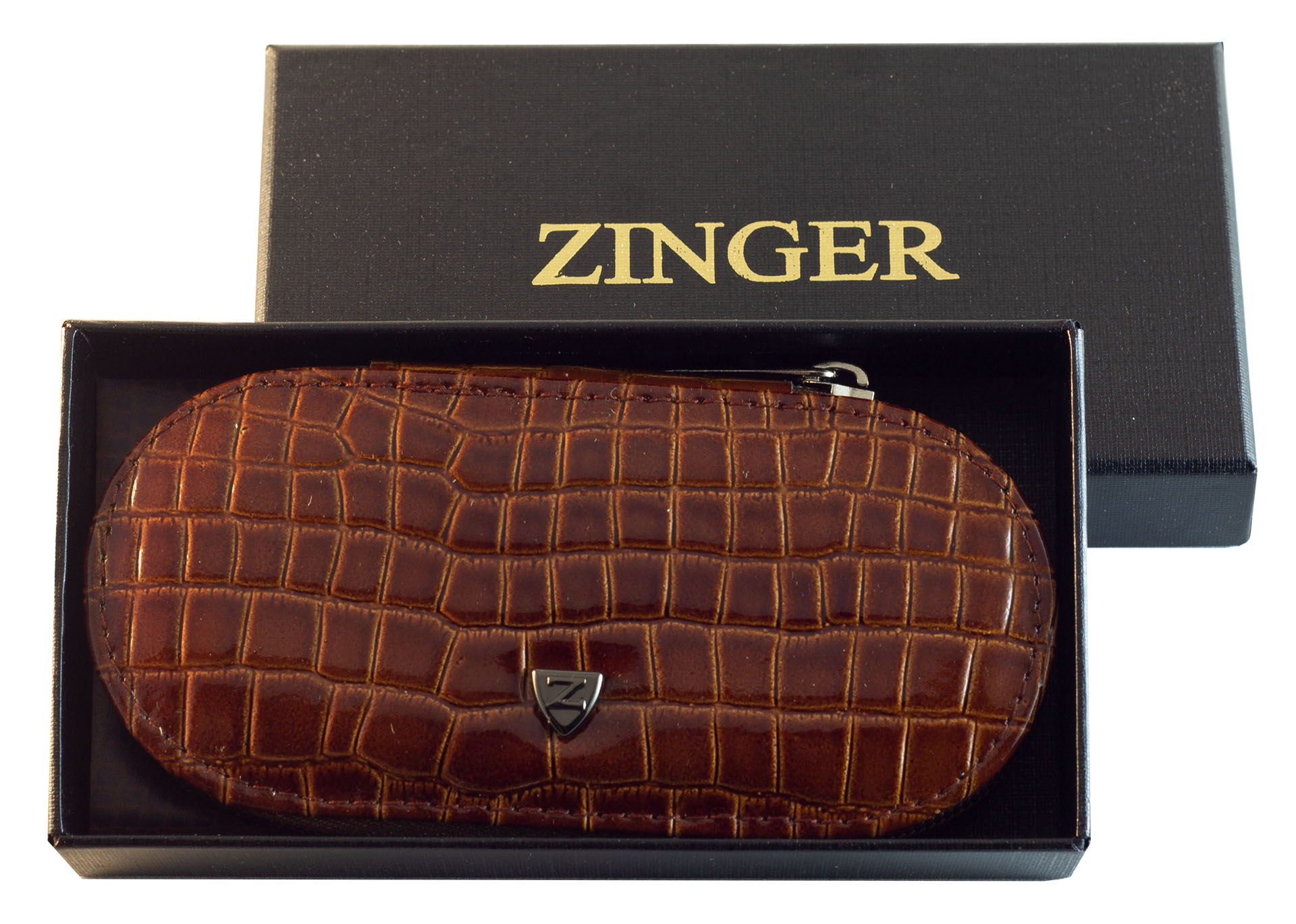 Маникюрный набор Zinger MS-7104 S, коричневый, 6 предметов набор для груминга животных серебристый металл 5 предметов