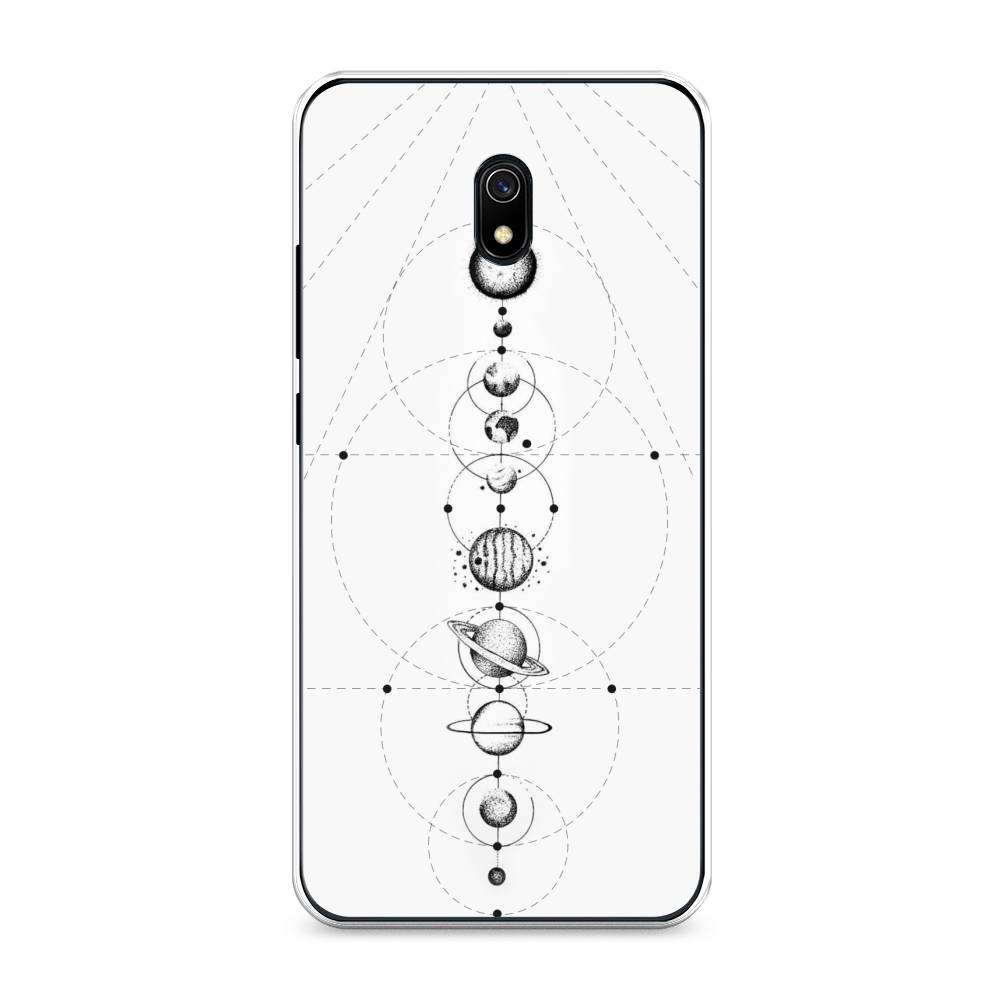 

Чехол на Xiaomi Redmi 8A "Парад планет", Серый, 37250-2