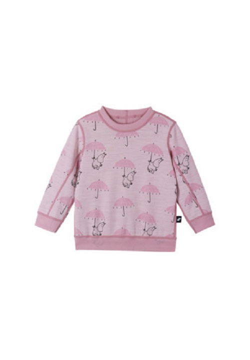 Свитшот детский Reima Moomin Ypperling, розовый, 104