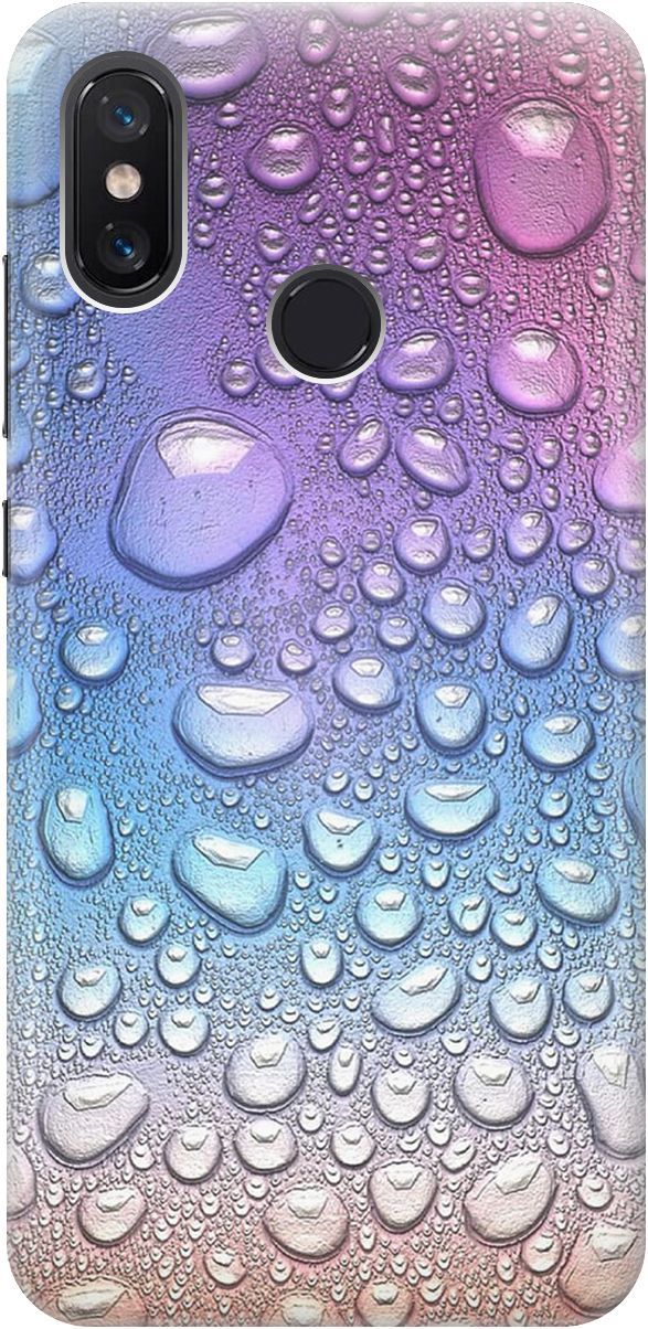 

Силиконовый чехол на Xiaomi Mi 8 "Множество капель", Синий;фиолетовый, 3139