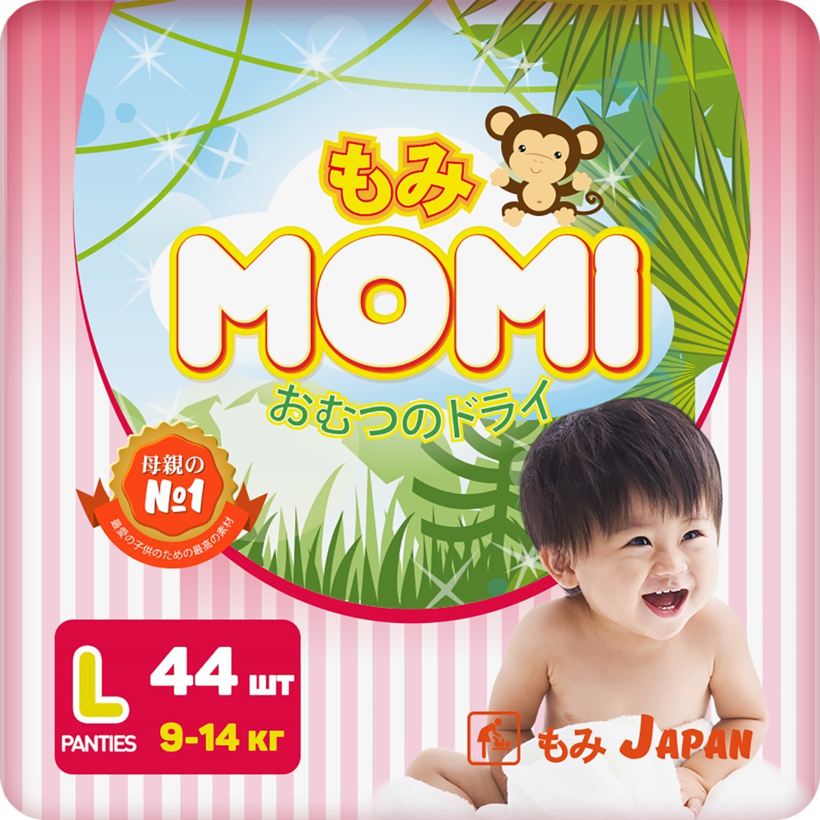 

Трусики MOMI размер L (9-14 кг), 44 шт.