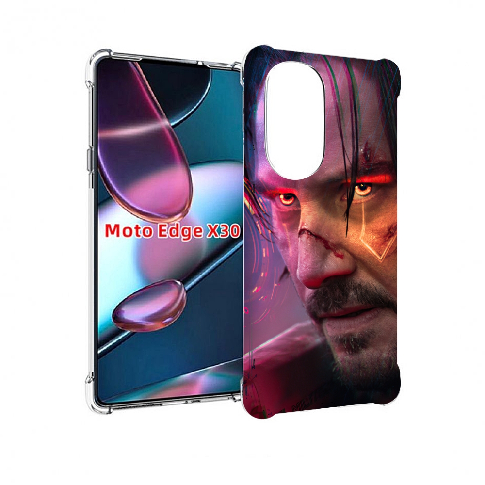 

Чехол MyPads cyberpunk 2077 Джонни Сильверхенд для Motorola Moto Edge X30, Прозрачный, Tocco
