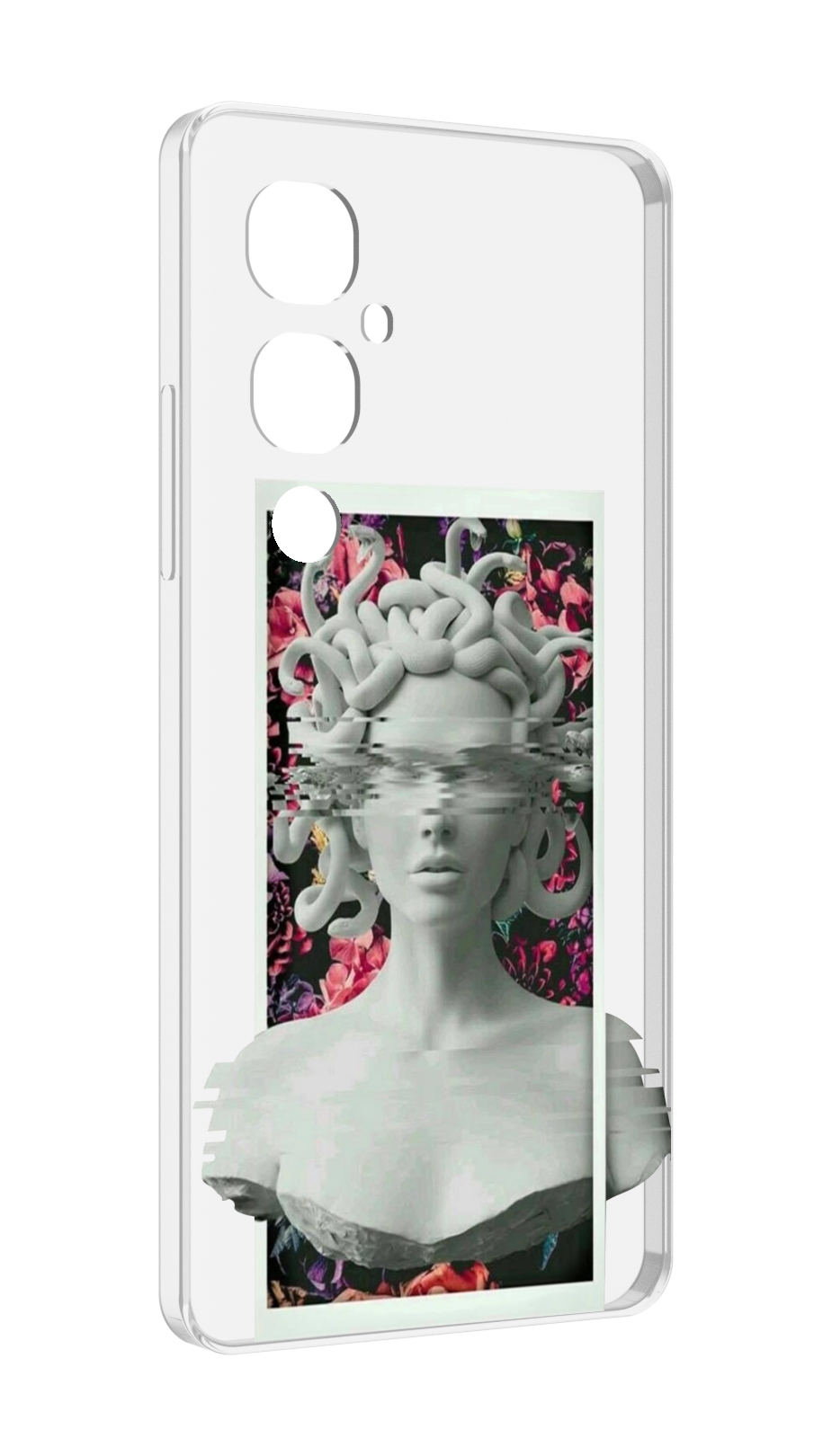 

Чехол MyPads статуя-медузы для Tecno Pova 4 Pro, Прозрачный, Tocco