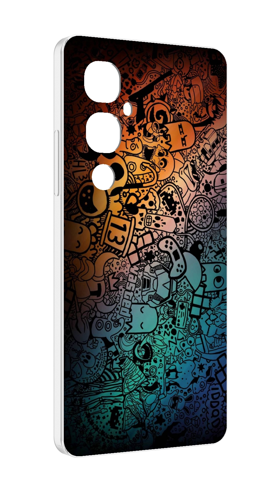 

Чехол MyPads стикеты в тени для Tecno Pova 4 Pro, Прозрачный, Tocco