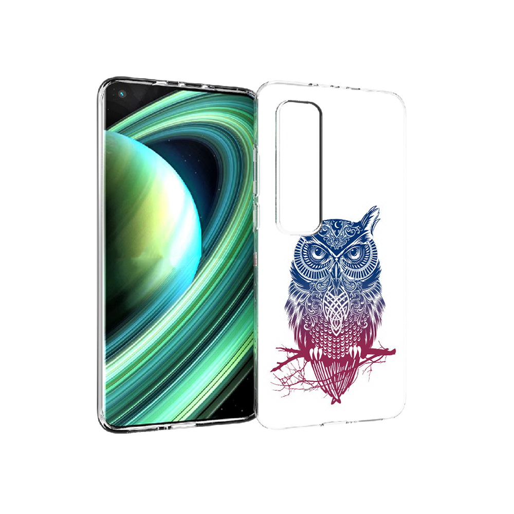 

Чехол MyPads Tocco для Xiaomi Mi 10 Ultra хиппи сова (PT156404.264.664), Прозрачный, Tocco