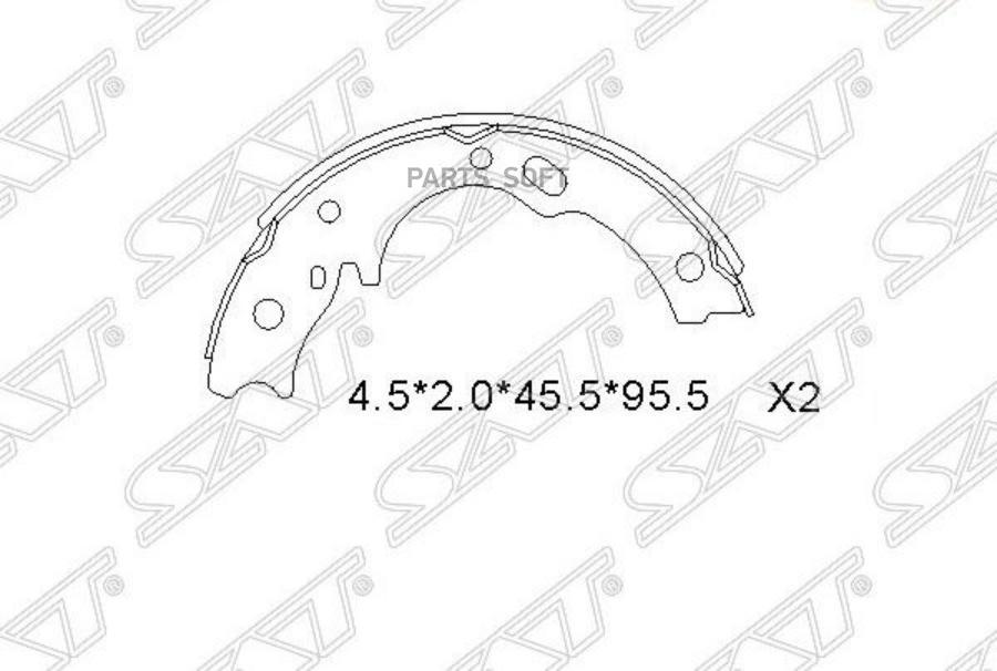 

Колодки Ручного Тормоза Isuzu Elf (Комплект 2Шт) 1Шт Sat St-8-97020-250-2