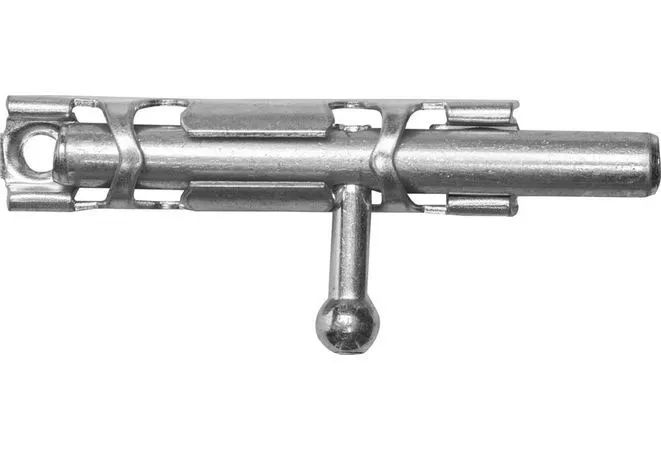 фото Шпингалет накладной стальной "зт-19305", малый, покрытие белый цинк, 65мм nobrand