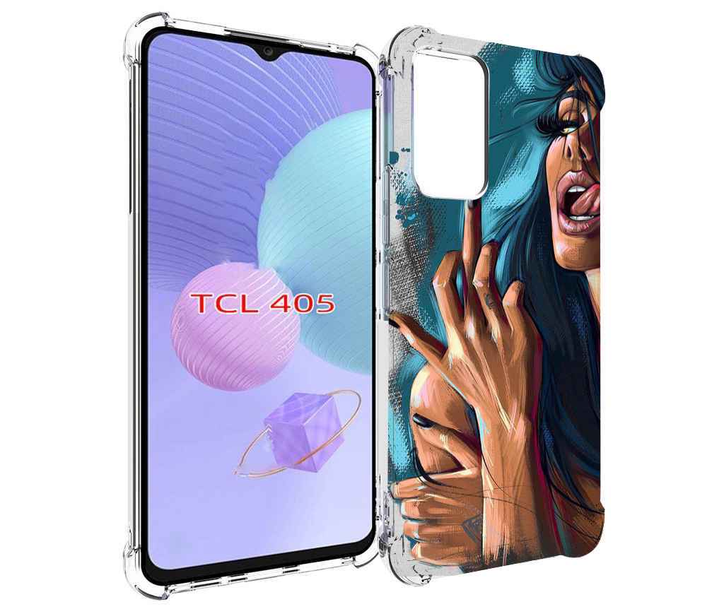 

Чехол MyPads Девушка-нарисованная-дерзкая женский для TCL 405, Tocco