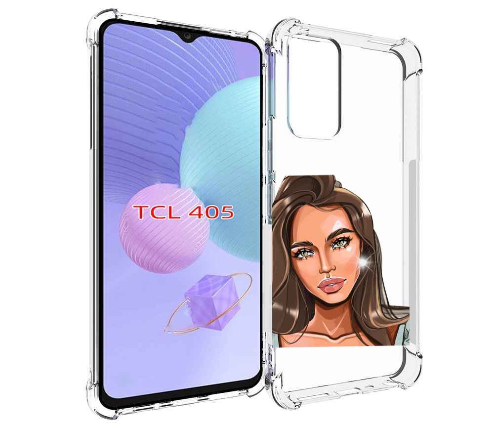 

Чехол MyPads Девушка-с-зелеными-глазами для TCL 405, Tocco