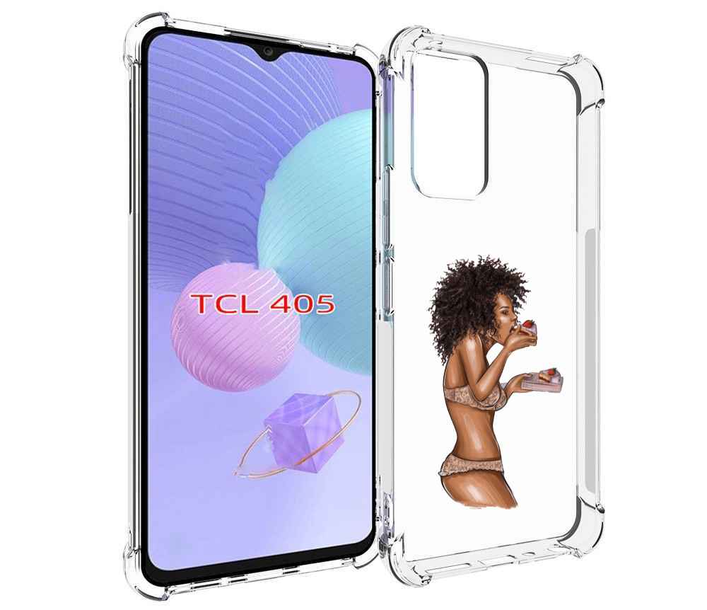 

Чехол MyPads Девушка-с-пирожными женский для TCL 405, Tocco