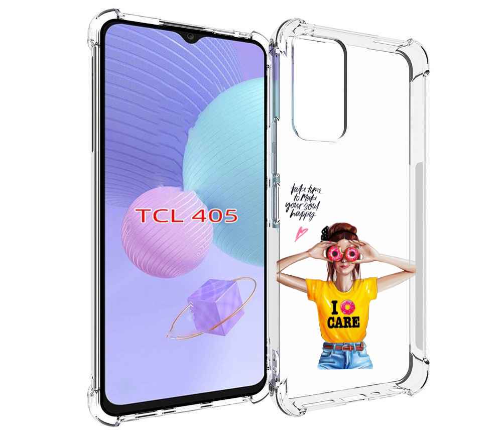 

Чехол MyPads Девушка-с-пончиками женский для TCL 405, Tocco