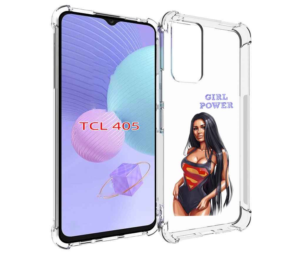 

Чехол MyPads Девушка-супермен женский для TCL 405, Tocco