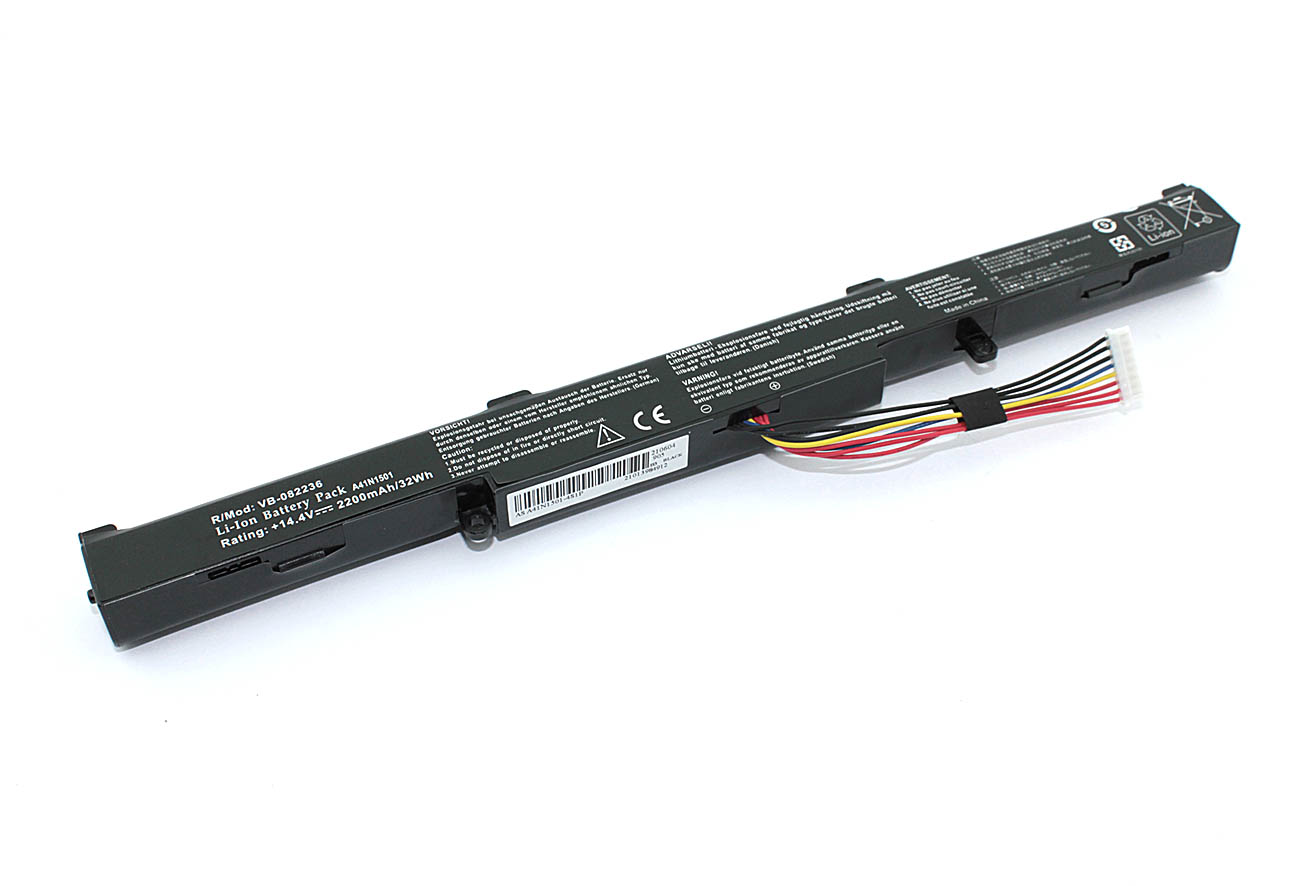 Аккумуляторная батарея для ноутбука Asus GL752JW (A41N1501) 14.4V 2200mAh OEM