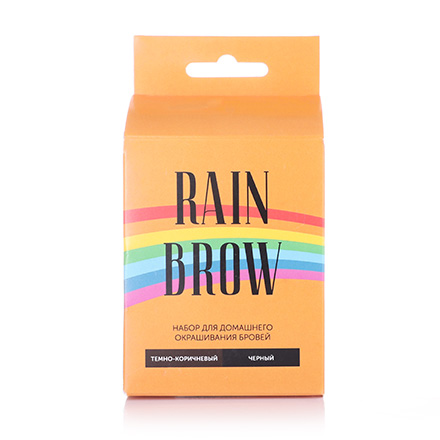 Набор для окрашивания бровей, RainBrow, черный и темно-коричневый