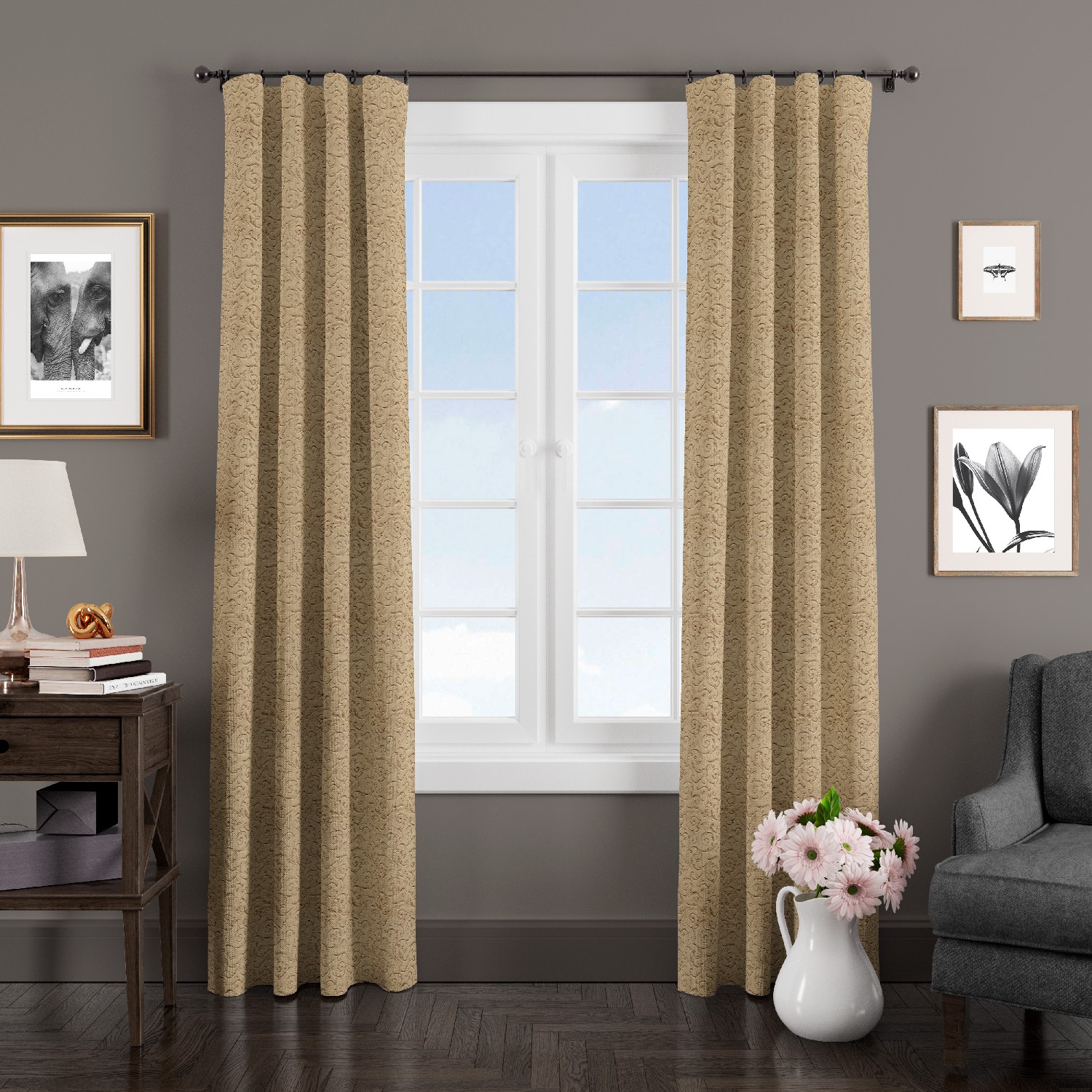 

Шторы Eleganta, Жаккард trc285914, 140х270-2 шт