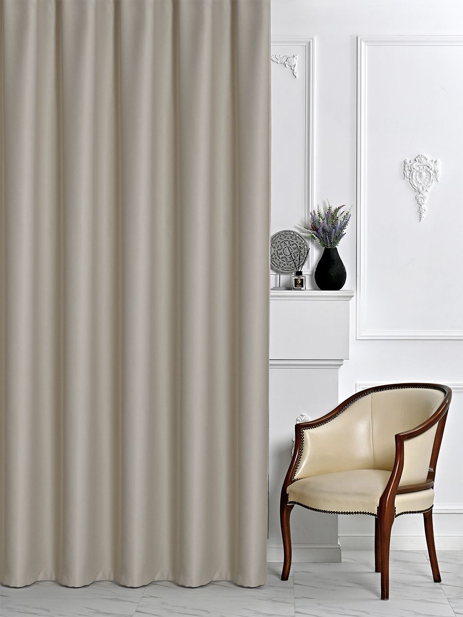 

Штора A&H блэкаут 250x230 см 1 шт на шторной ленте, BLACK-1