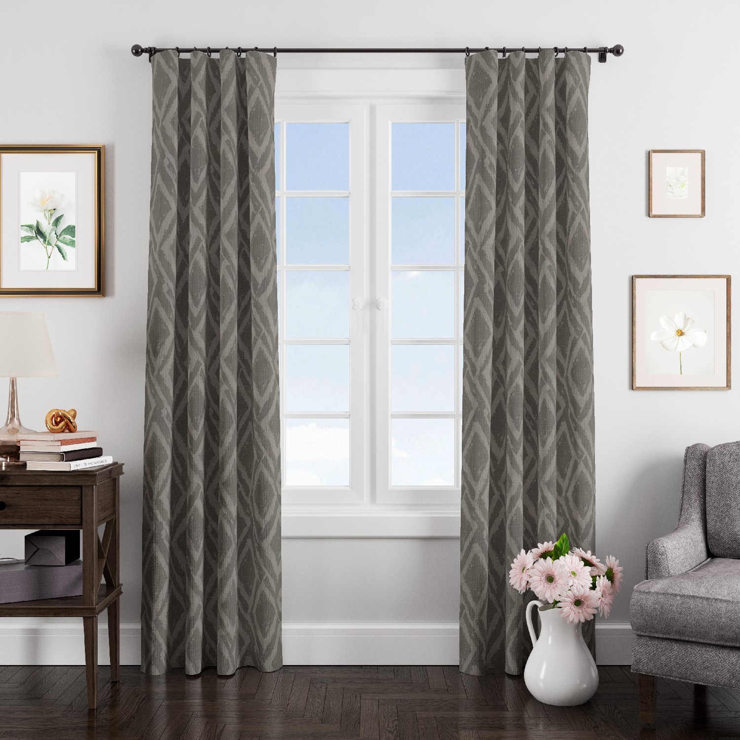 

Штора классическая Eleganta ena664068 200x270 см бежевая 664068, Жаккард