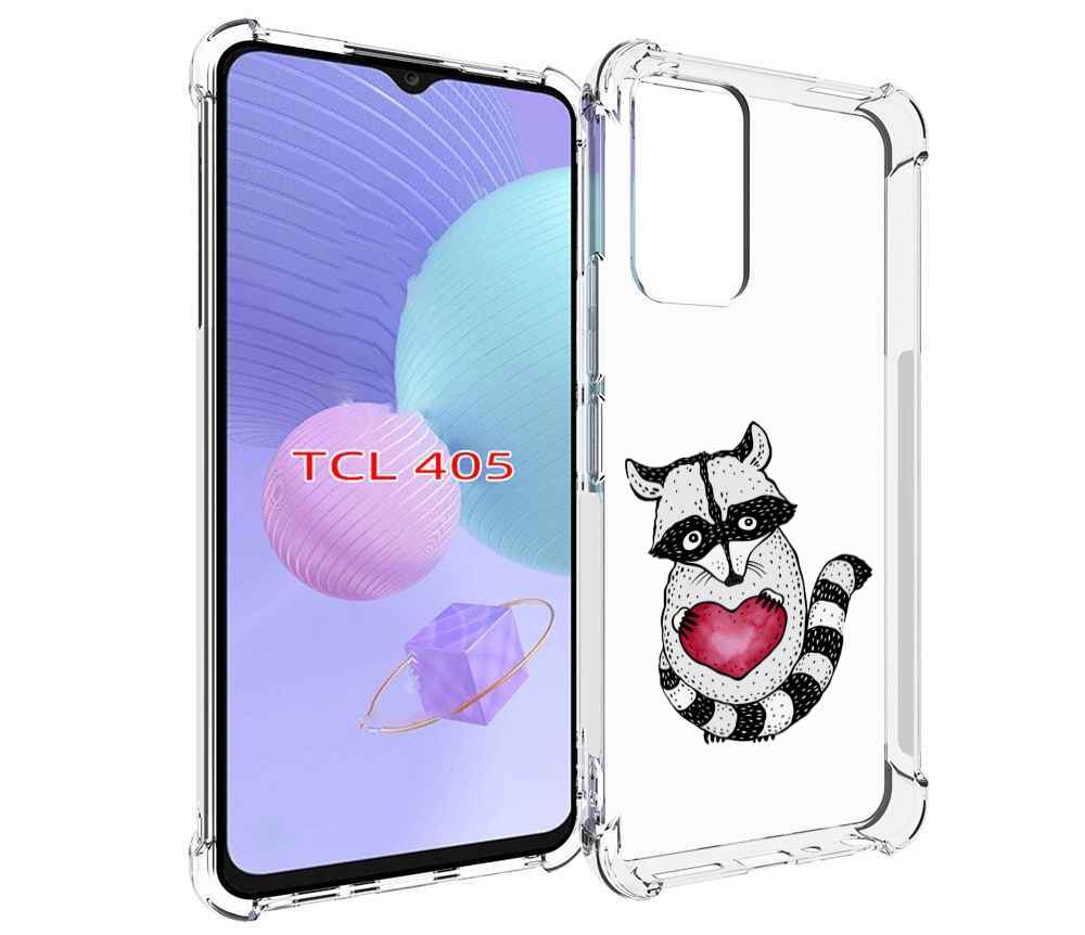 

Чехол MyPads Енот с сердечком для TCL 405, Tocco