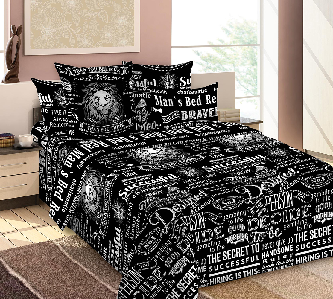 

Постельное белье Mercury Home Лев Евро Перкаль 2 наволочки 50x70, Лев