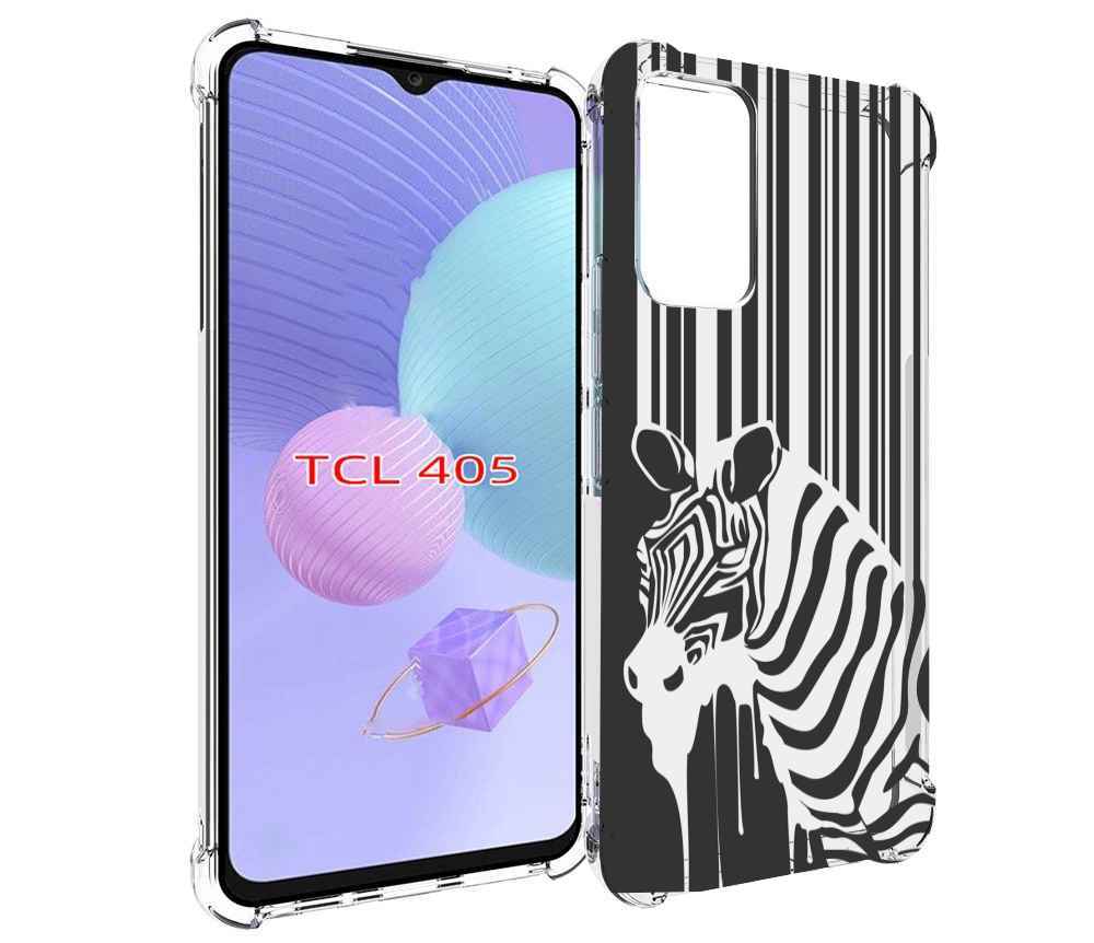 Чехол MyPads Зебра для TCL 405