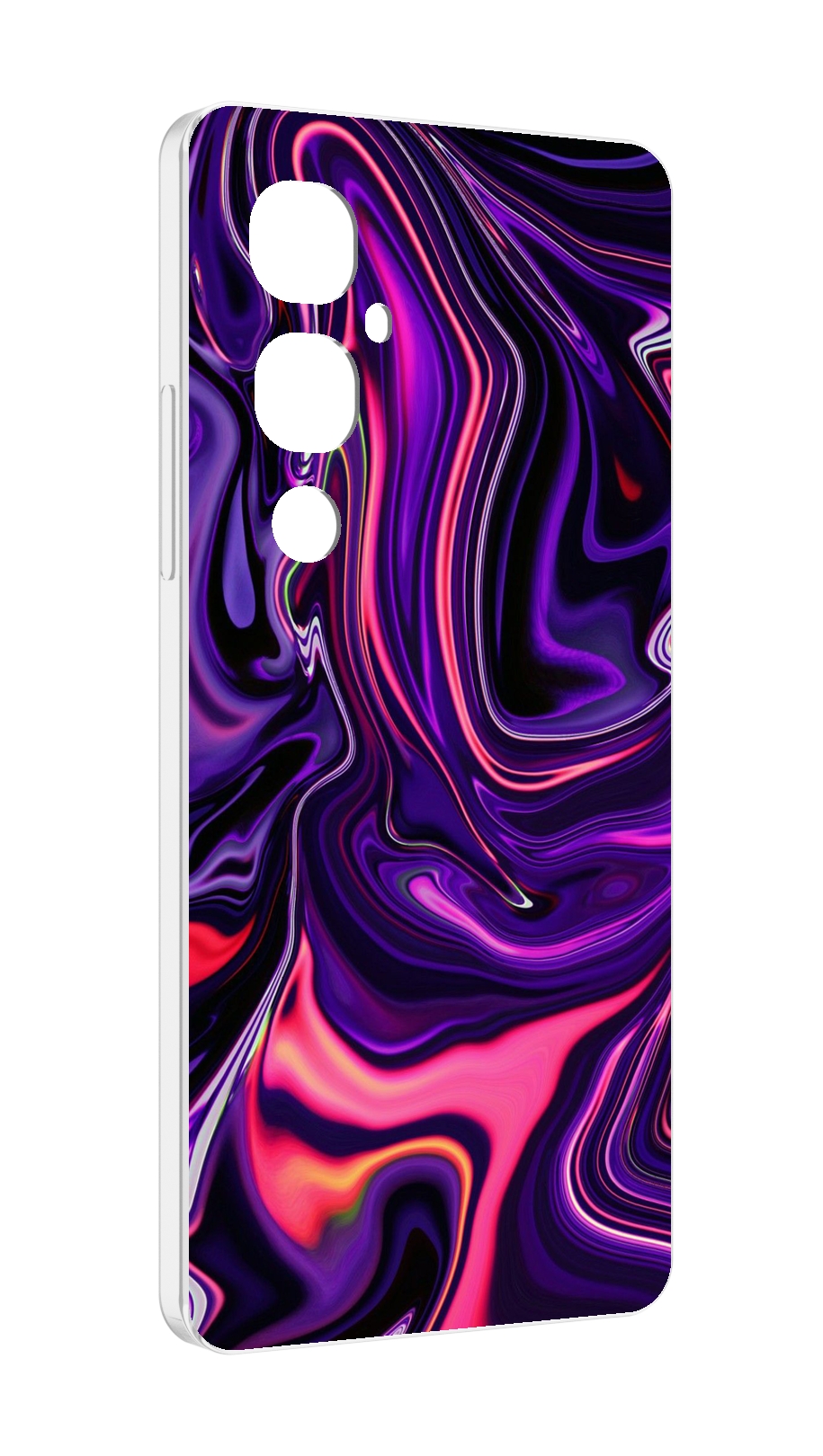 

Чехол MyPads фиолетовые краски для Tecno Pova 4 Pro, Прозрачный, Tocco