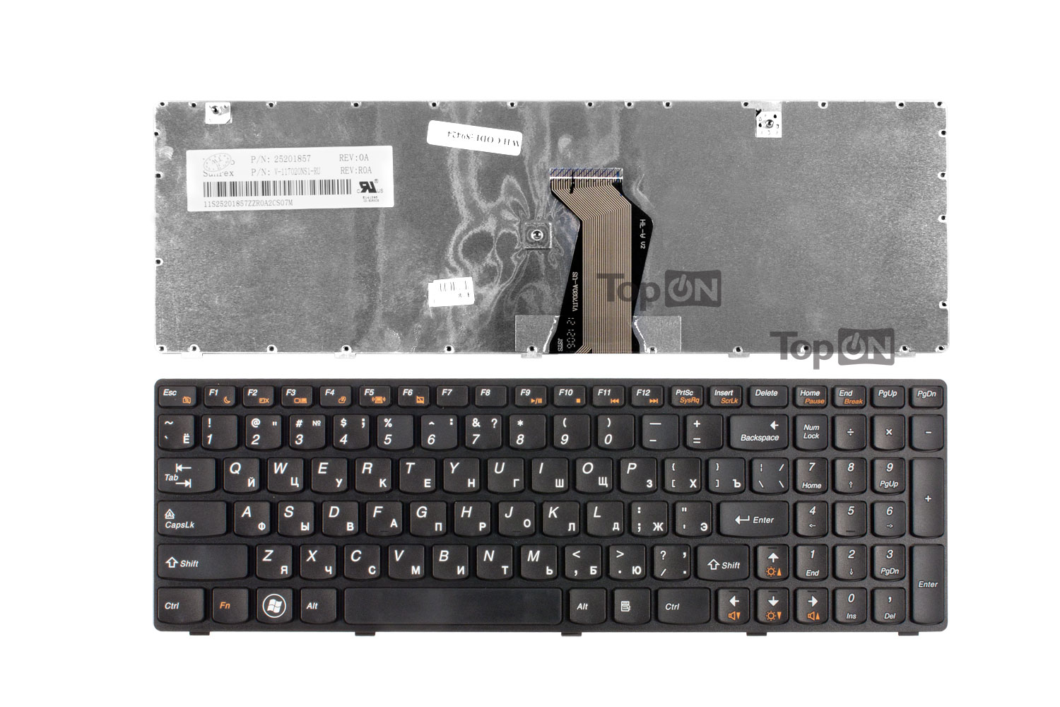 

Клавиатура для ноутбука Lenovo Ideapad G580, G585, N580, P585, V580 Series. Плоский Enter.