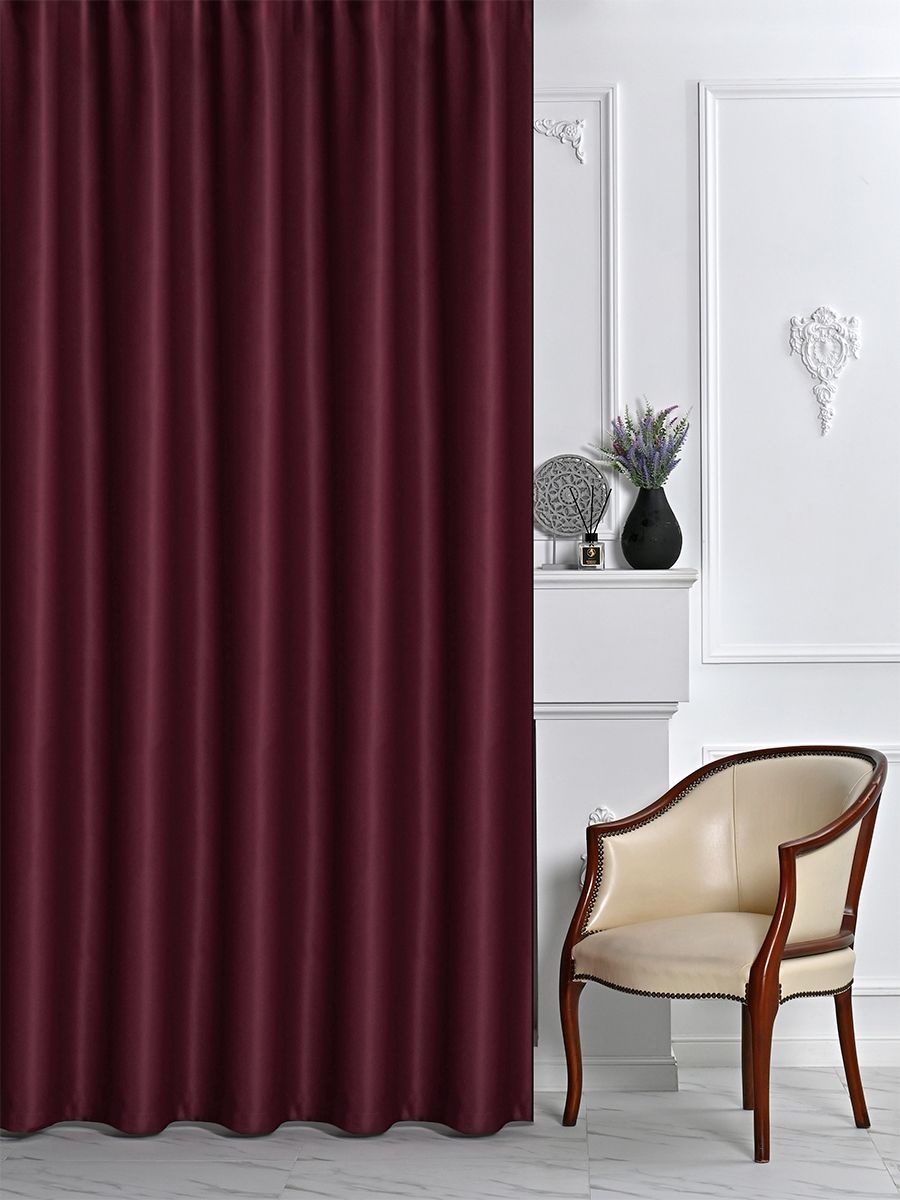 

Штора A&H блэкаут 250x240 см 1 шт на шторной ленте, BLACK-1