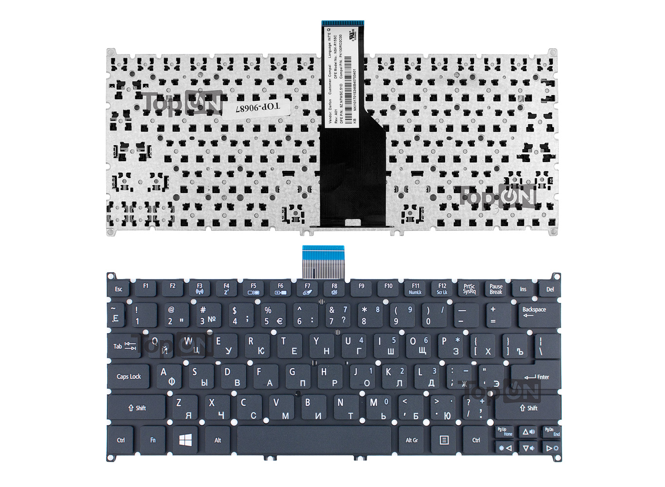 

Клавиатура для ноутбука Acer Aspire One Acer Aspire S3, S5, One 756, TravelMate B1 Series.