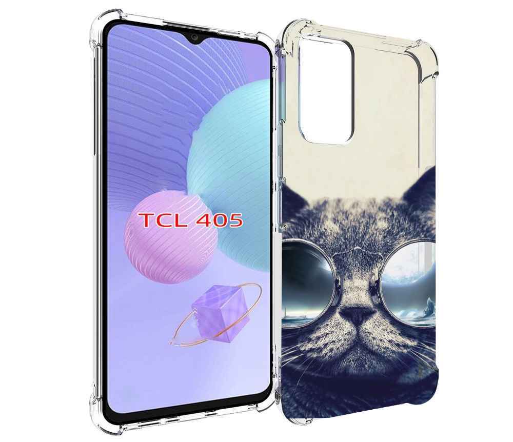 

Чехол MyPads Кот-в-очках-2 для TCL 405, Tocco