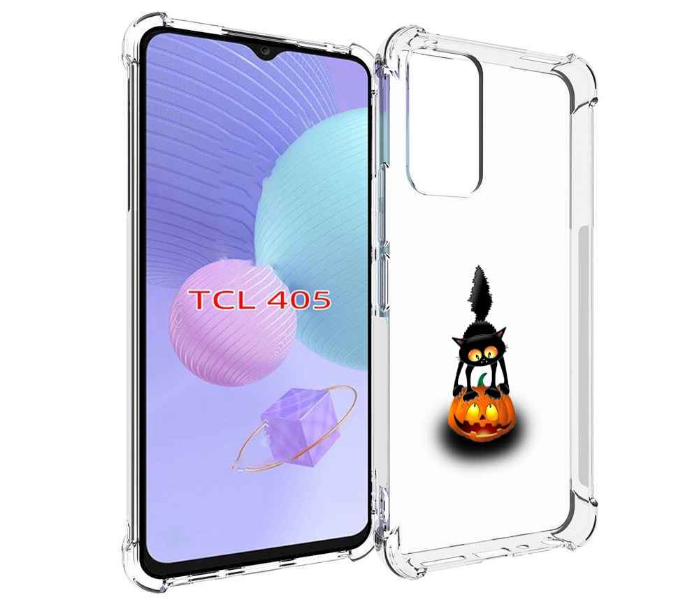 

Чехол MyPads Котик с тыквой для TCL 405, Tocco
