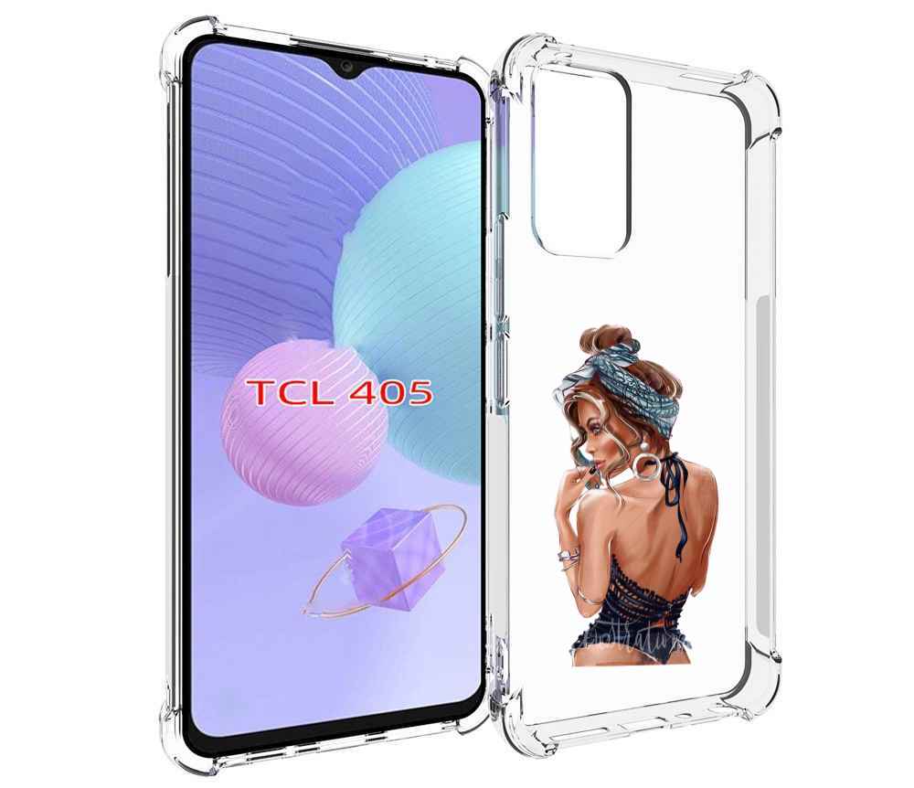 

Чехол MyPads Красивая-дама женский для TCL 405, Tocco