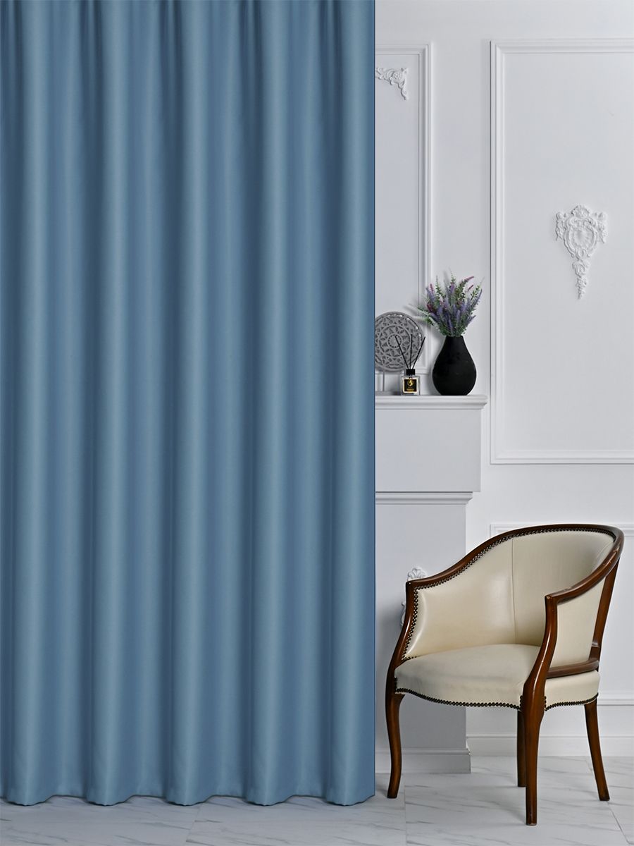 

Штора A&H блэкаут 250x260 см 1 шт на шторной ленте, BLACK-1