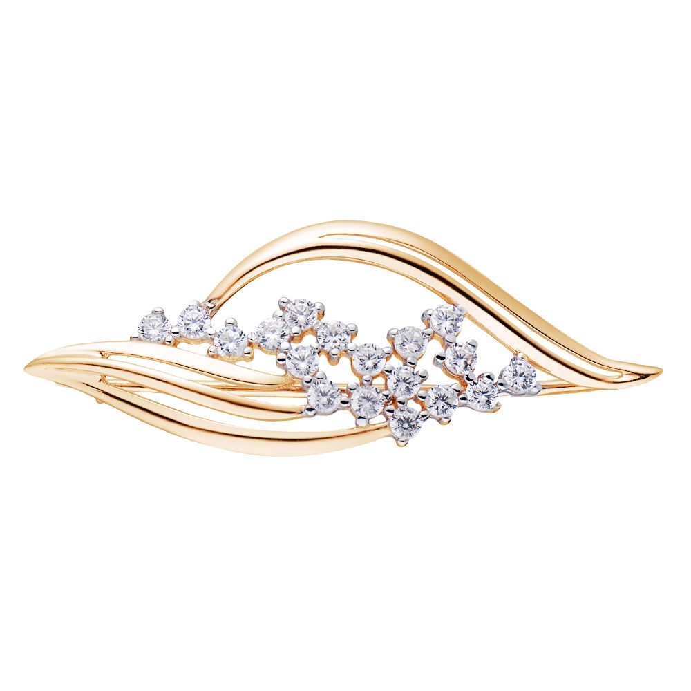 Брошь из серебра с фианитом ЮВЕЛИР КАРАТ 2164839/91п