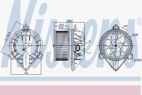 Мотор Печки Отопителя Салона Nissens 87174