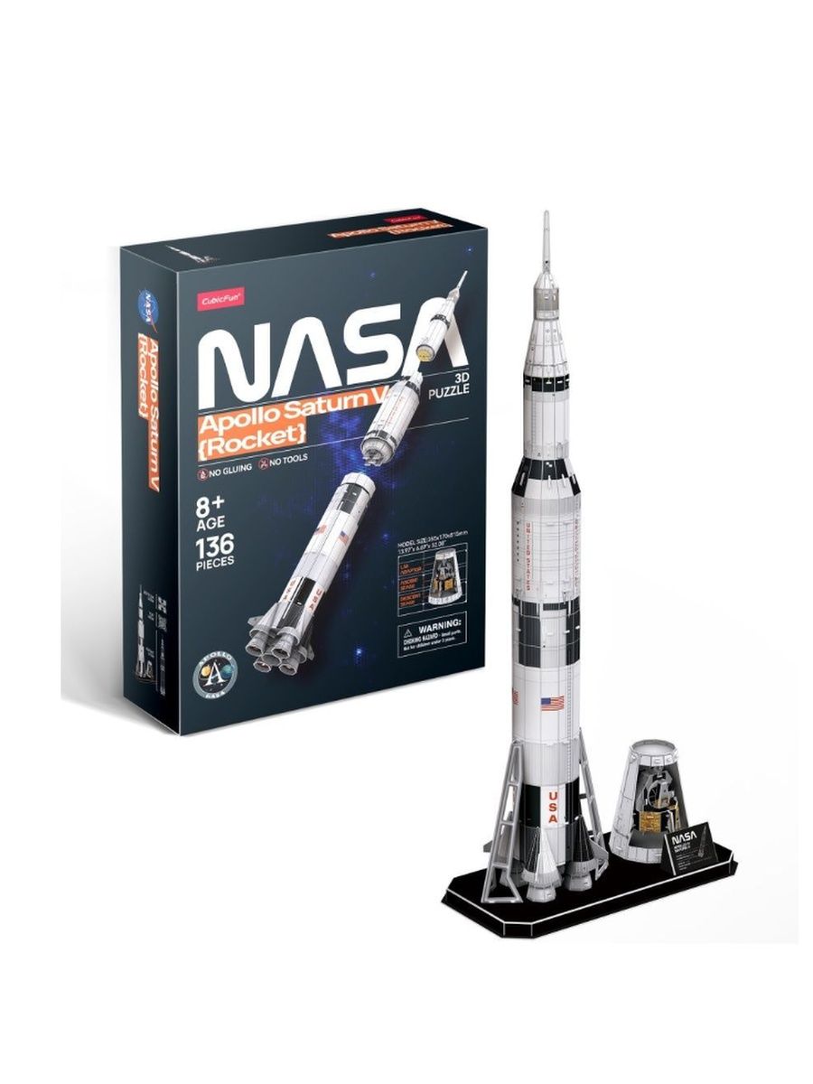 

3D Puzzle NASA: Apollo Saturn V Rocket (136 деталей)