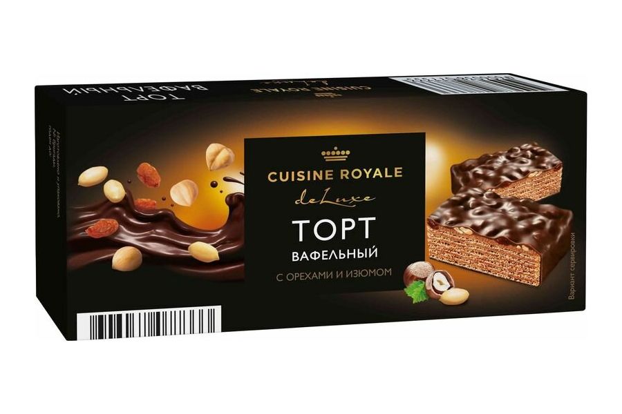 

Торт Cuisine Royale с орехами и изюмом 270 г