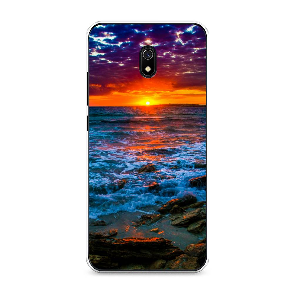 

Чехол на Xiaomi Redmi 8A "Закат 1", Оранжевый;синий, 37250-2