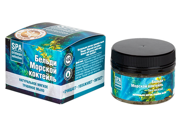 фото Мягкое травяное мыло бельди кнк морской коктейль 120 г крымская натуральная коллекция