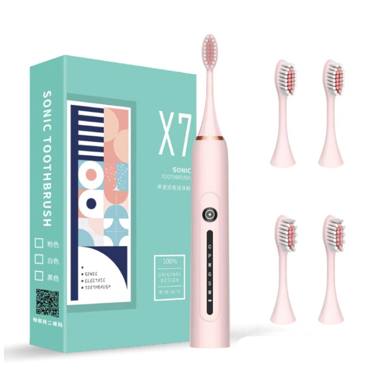 фото Электрическая зубная щетка sonic toothbrush x7 pink baziator