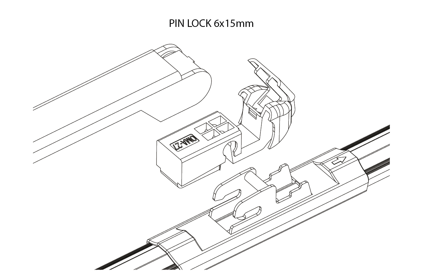 Osawa адаптеры OMA27 (PIN LOCK 6x15mm) 2шт.